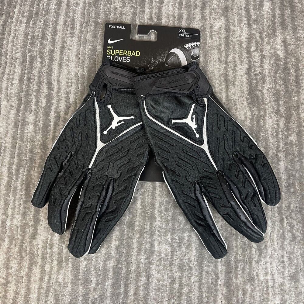 Nike Jordan Superbad Football Gloves Mens 2XL Black DX2474-010 Magnigrip New